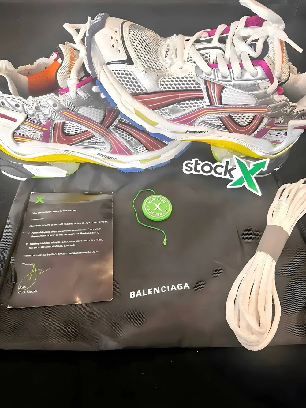 Balenciaga Multicolor Authentic Runner Sneaker - Picture 1 of 9